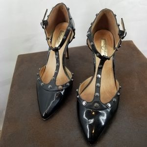 HALOGEN Black Strappy 3.5" High Heel Shoes